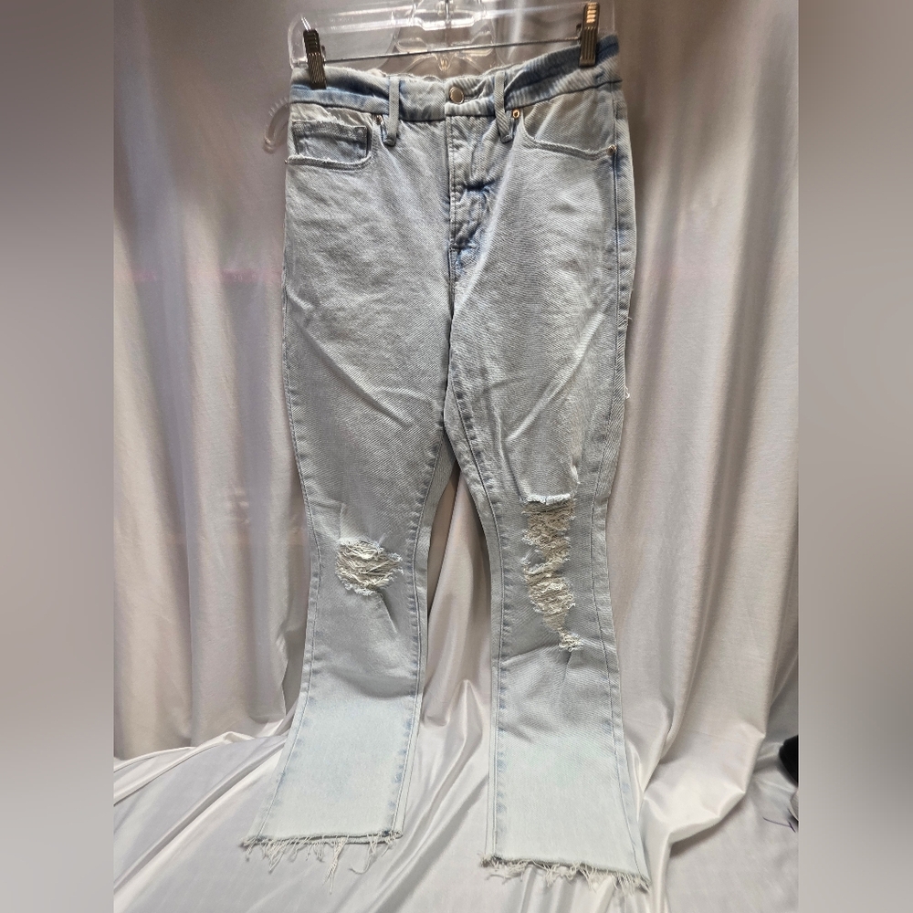 Good American Light Blue Distressed Jeans